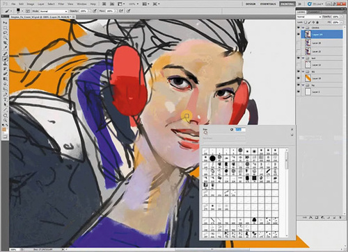 PS教程:Photoshop创建喷射滑板女孩插画 PS教程:Photoshop创建喷射滑板女孩插画