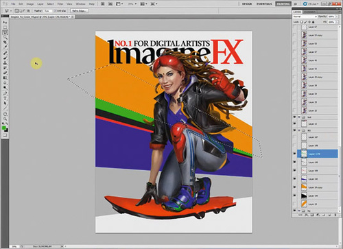 PS教程:Photoshop创建喷射滑板女孩插画 PS教程:Photoshop创建喷射滑板女孩插画