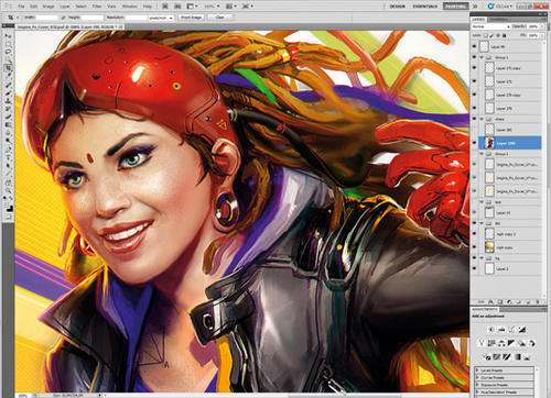 PS教程:Photoshop创建喷射滑板女孩插画 PS教程:Photoshop创建喷射滑板女孩插画