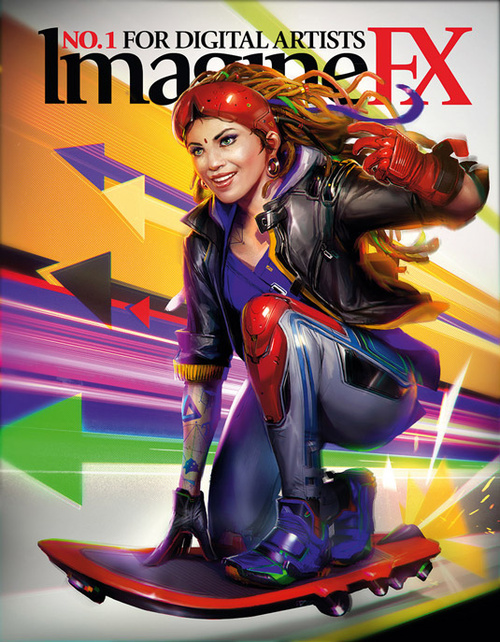 PS教程:Photoshop创建喷射滑板女孩插画 PS教程:Photoshop创建喷射滑板女孩插画